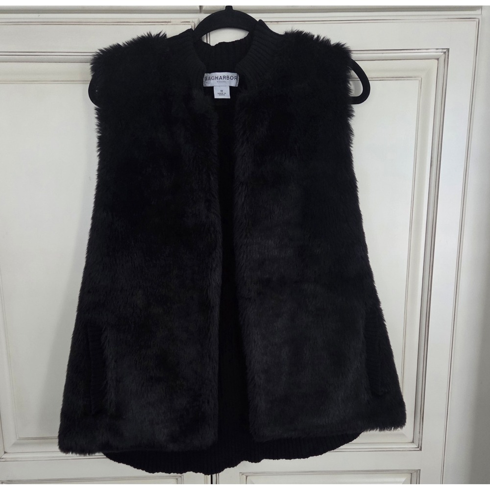 Sag Harbor Faux Fur Vest Women's 1x Cozy Classy Layers Elevated Style Lavish